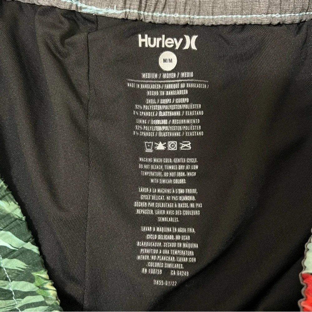 Hurley Essential Hibiscus Volley Board Short 18” Turquoise size medium